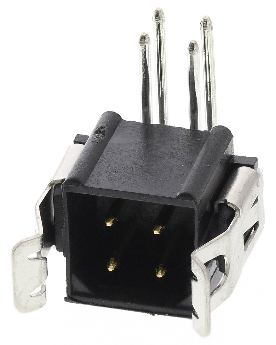 HARWIN Datamate J-Tek Series Right Angle Through Hole PCB Header, 4 Contact(s), 2 mm Pitch, 2 Row, Shrouded