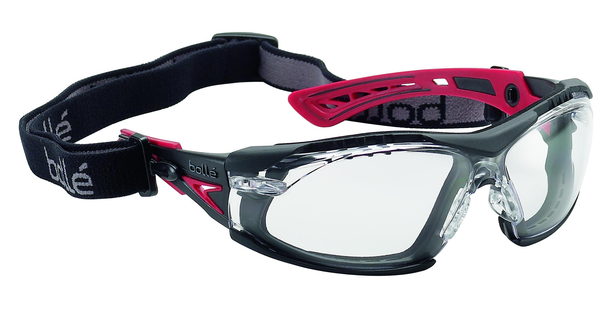 Bolle Safety RUSH+ Anti-Mist UV Safety Glasses, Clear PC Lens