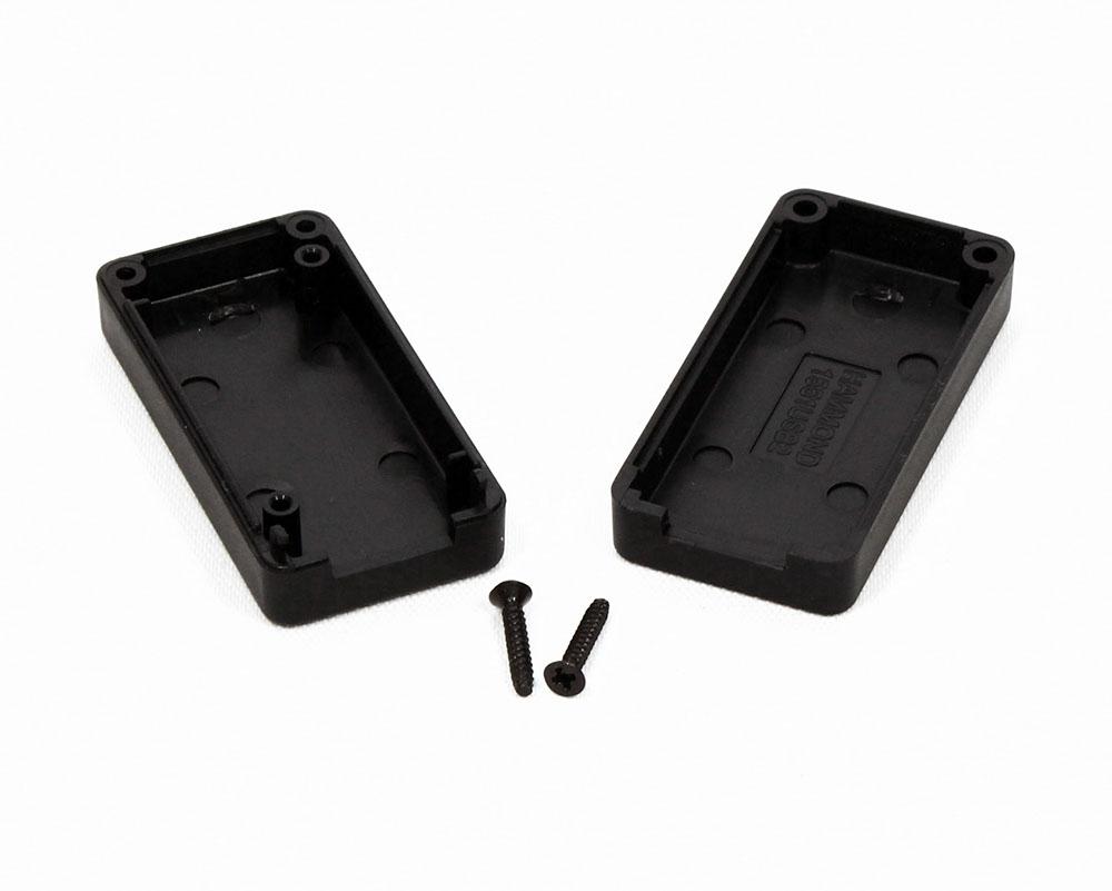 Hammond 1551 Series Black ABS Enclosure, IP54, Black Lid, 50 x 25 x 15mm