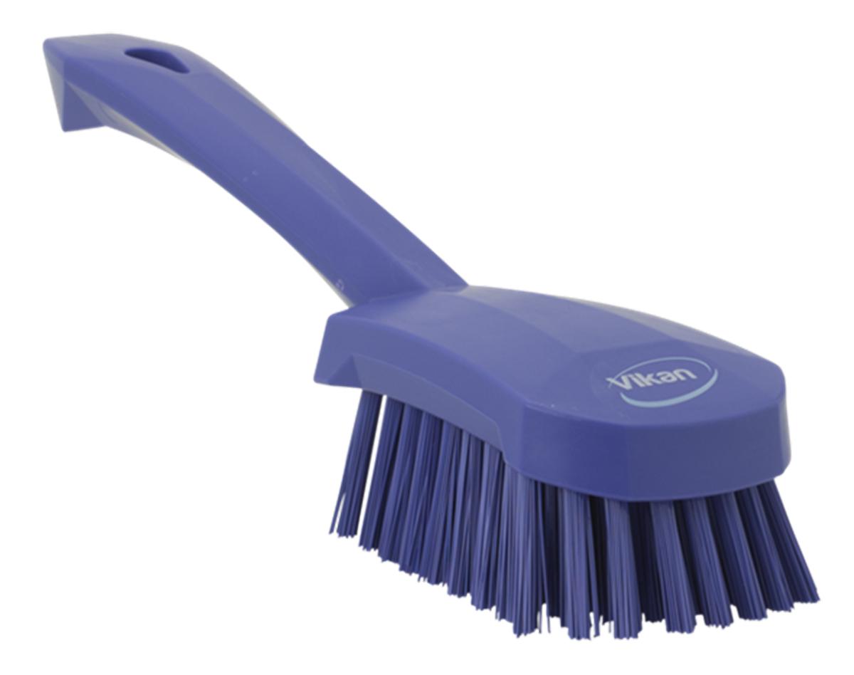 Vikan Hard Bristle Purple Scrubbing Brush, 36mm bristle length, Polyester bristle material