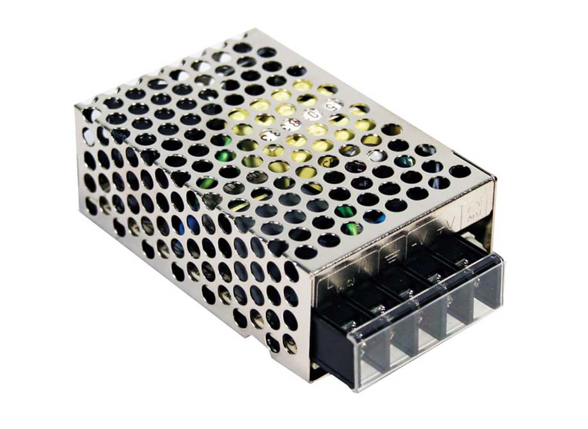 MEAN WELL Switching Power Supply, RS-25-15, 15V dc, 1.7A, 25.5W, 1 Output, 125 → 373 V dc, 88 → 264 V ac