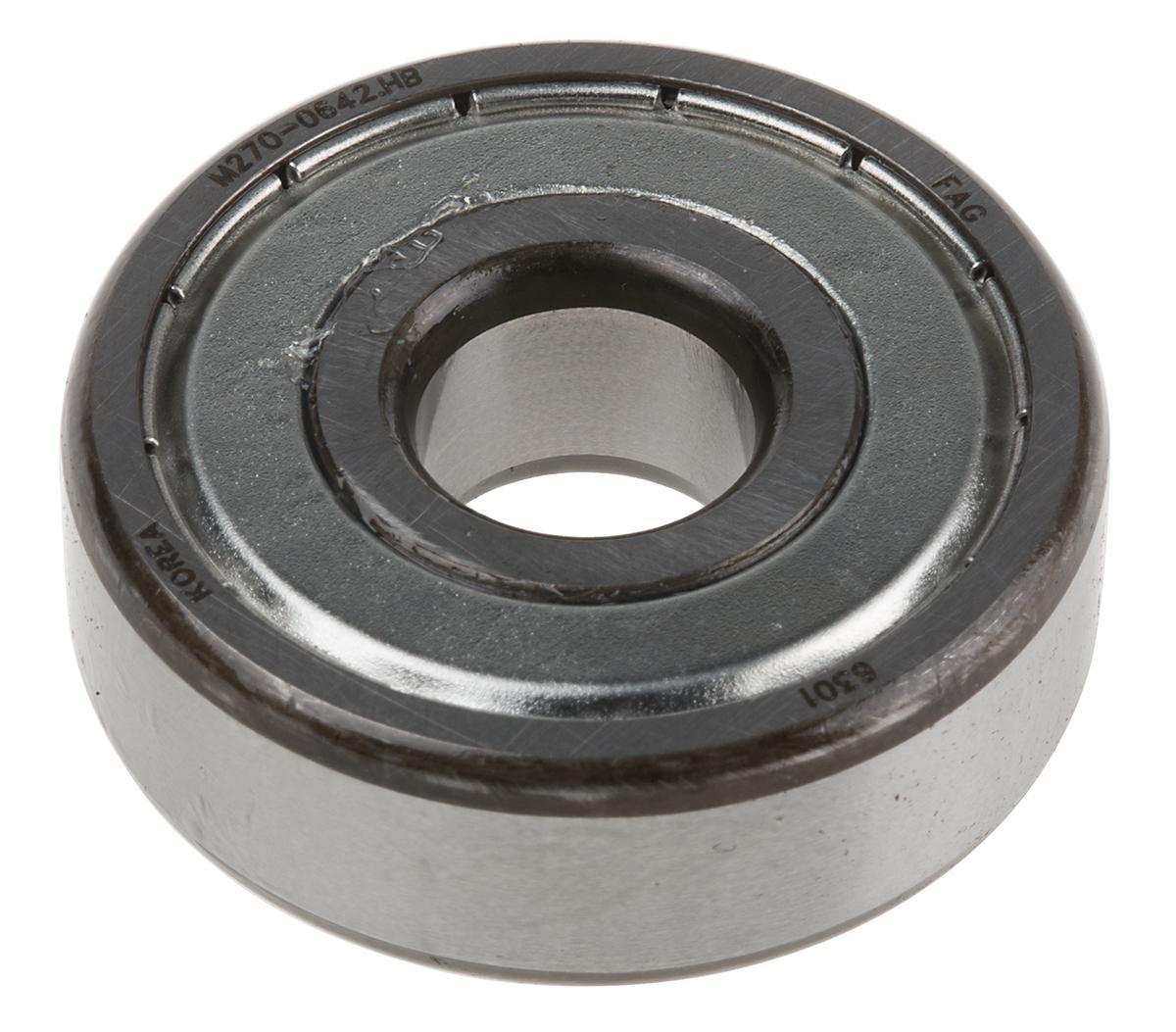 FAG 6301-2Z 1 Row Ball Bearing - 12 mm ID, 37 mm OD