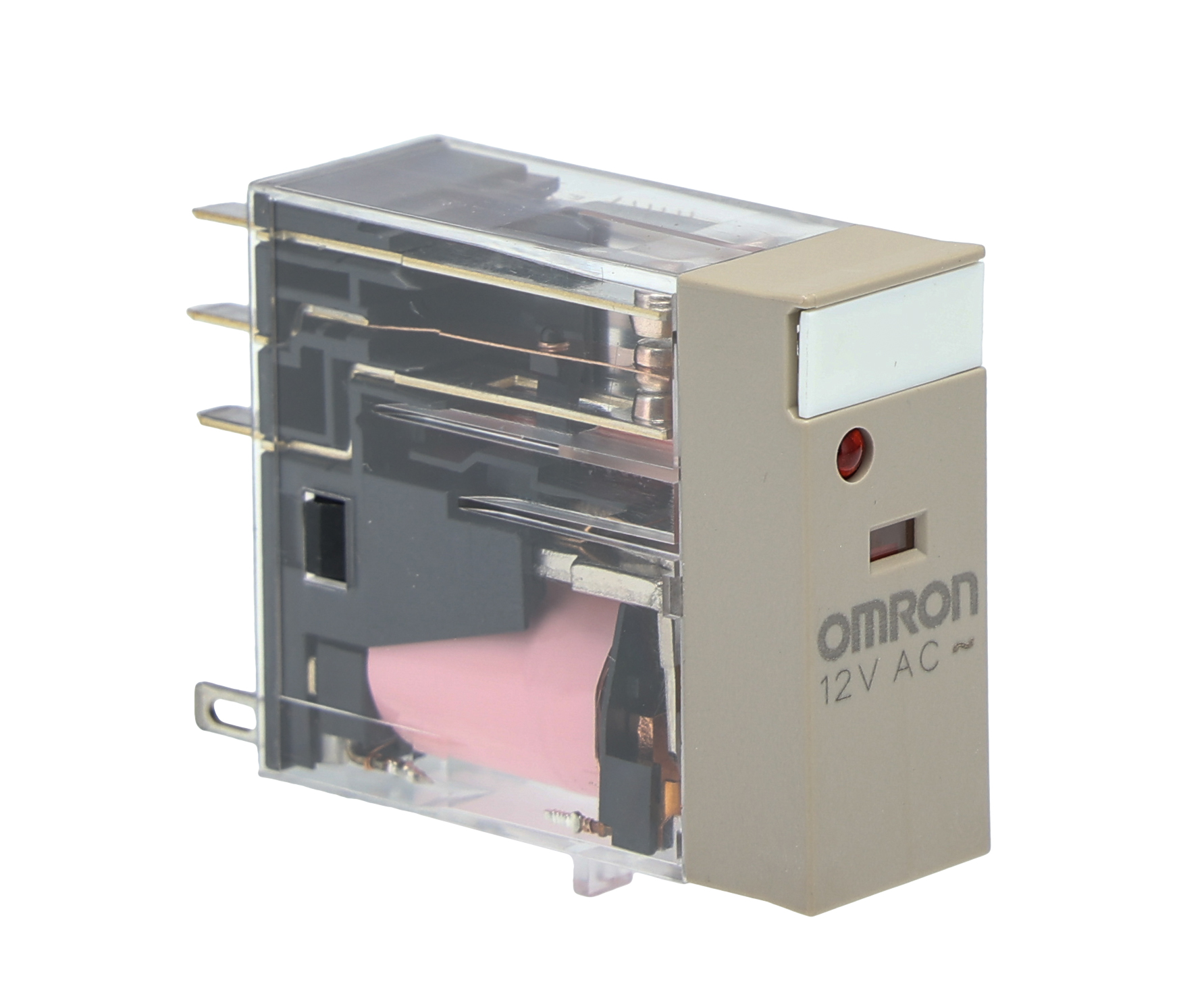 Omron Plug In Non-Latching Relay, 12V ac Coil, 5A Switching Current, DPDT