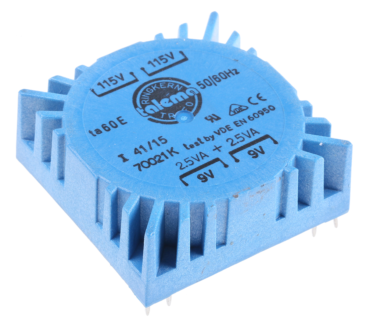 Nuvotem Talema 115 V ac, 230 V ac, 2 x 9V ac Toroidal Transformer, 5VA 2 Output