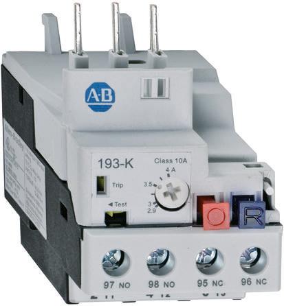 Allen Bradley 193-K Overload Relay 1NO + 1NC, 1.1 → 1.6 A F.L.C, 1.6 A Contact Rating, 6 W, 690 Vac, Bulletin