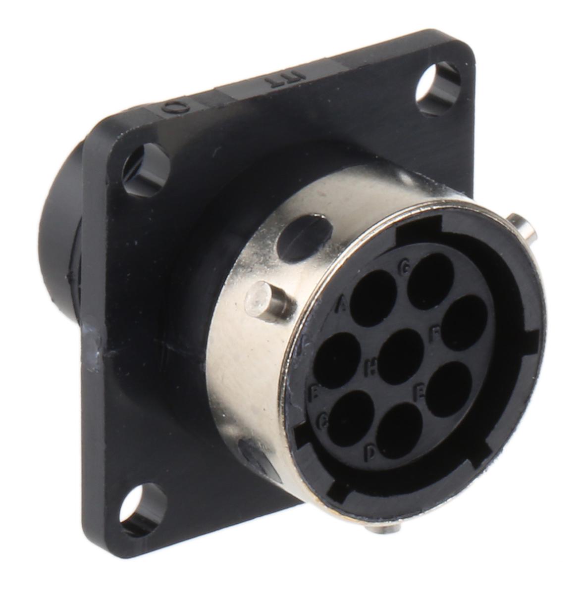 ITT Cannon Circular Connector, 8 Contacts, Panel, Standard Connector, Socket, Female, IP65, Trident Ringlock Series