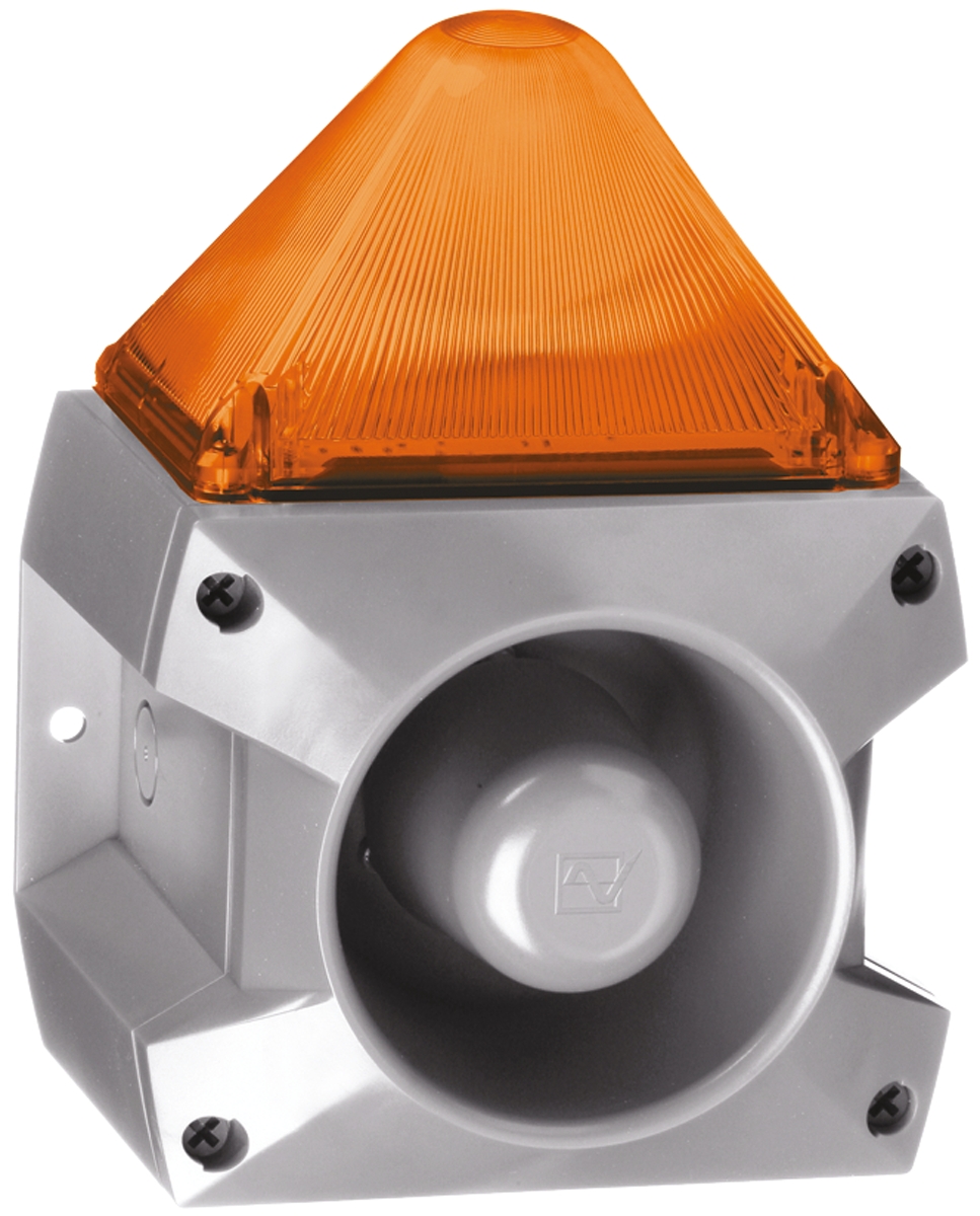 Pfannenberg PA X 5-05 Series Amber Sounder Beacon, 24 V dc, Base Mount, 100dB at 1 Metre