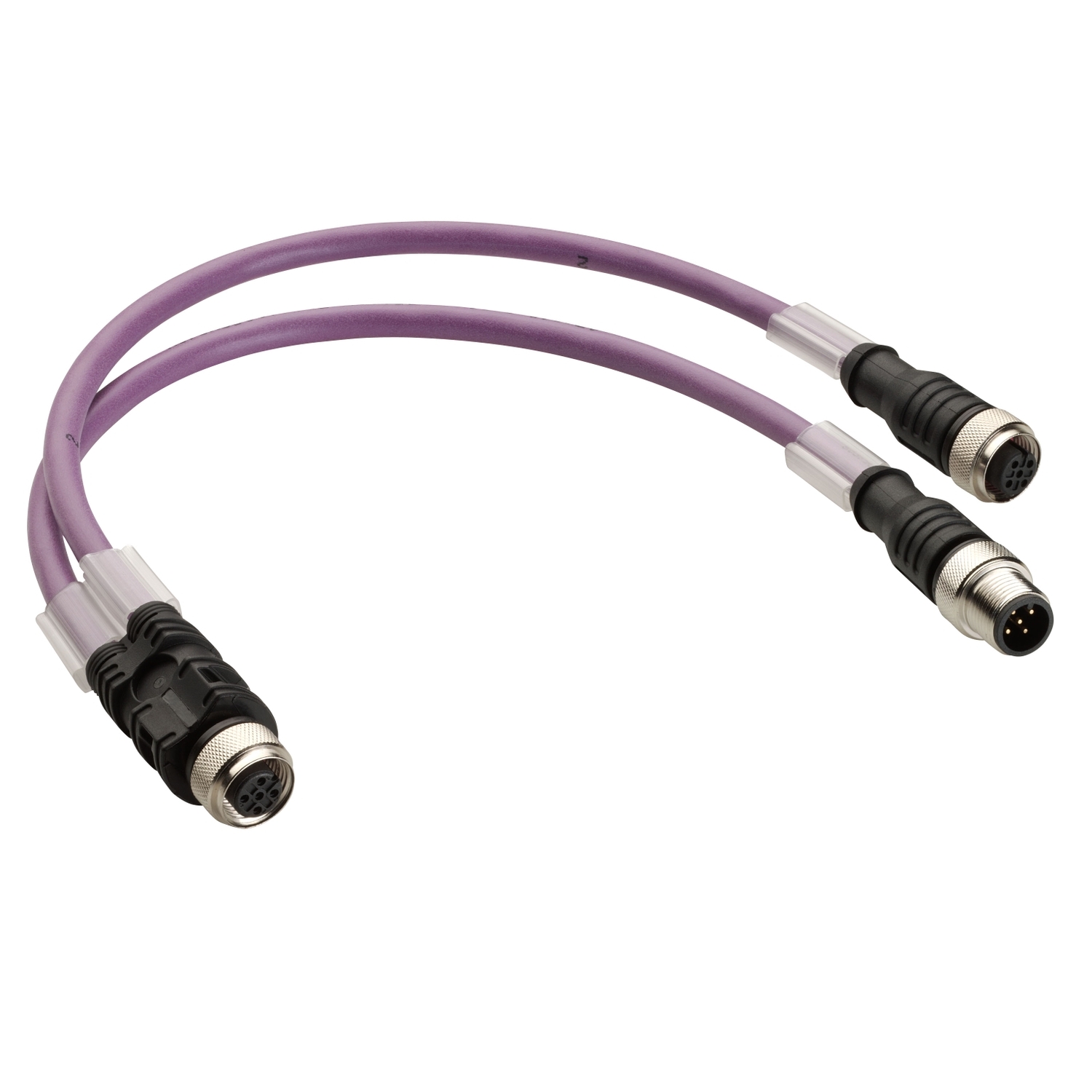 Schneider Electric Male 5 way M12 to Female 5 way M12 Bus Cable