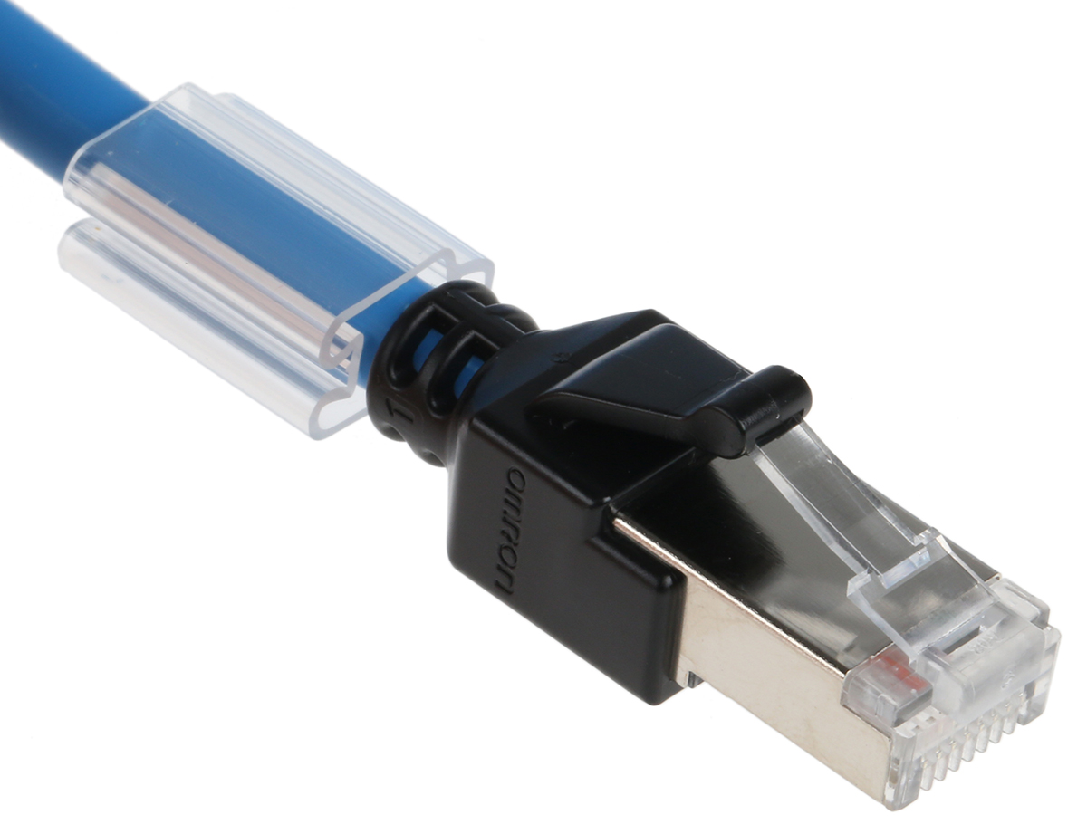 OmronXS6, 10m Cat6a, Blue RJ45 to Male RJ45 Male, FTP, STP Shielded, Terminated LSZH Sheath