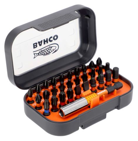 Bahco Torsion bit set 31 Pieces, Hexagon, Phillips, Pozidriv, Slotted, Torx
