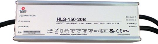 MEAN WELL LED Driver, 36V Output, 151.2W Output, 4.2A Output, Constant Voltage Dimmable