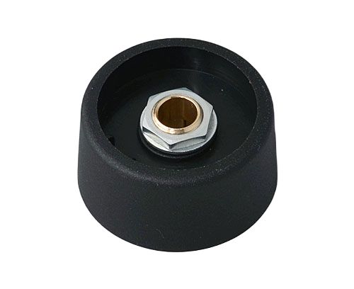 OKW 31mm Black Potentiometer Knob for 6.35mm Shaft Round Shaft, A3131639