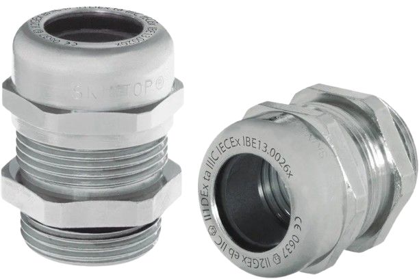 Lapp SKINTOP Series Silver Nickel Plated Brass Cable Gland, M63 Thread, 34mm min., 45mm max., IP68