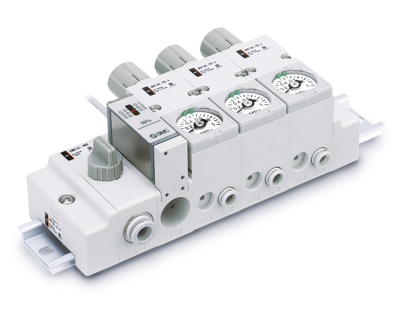 SMC 6 mm Tubing Pneumatic Regulator - 0.5bar to 8.5bar, 10bar max. input
