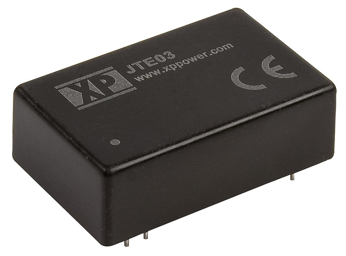 XP Power JTE03 DC-DC Converter, 5V dc/ 600mA Output, 9 → 36 V dc Input, 3W, Through Hole, +100°C Max Temp -40°C