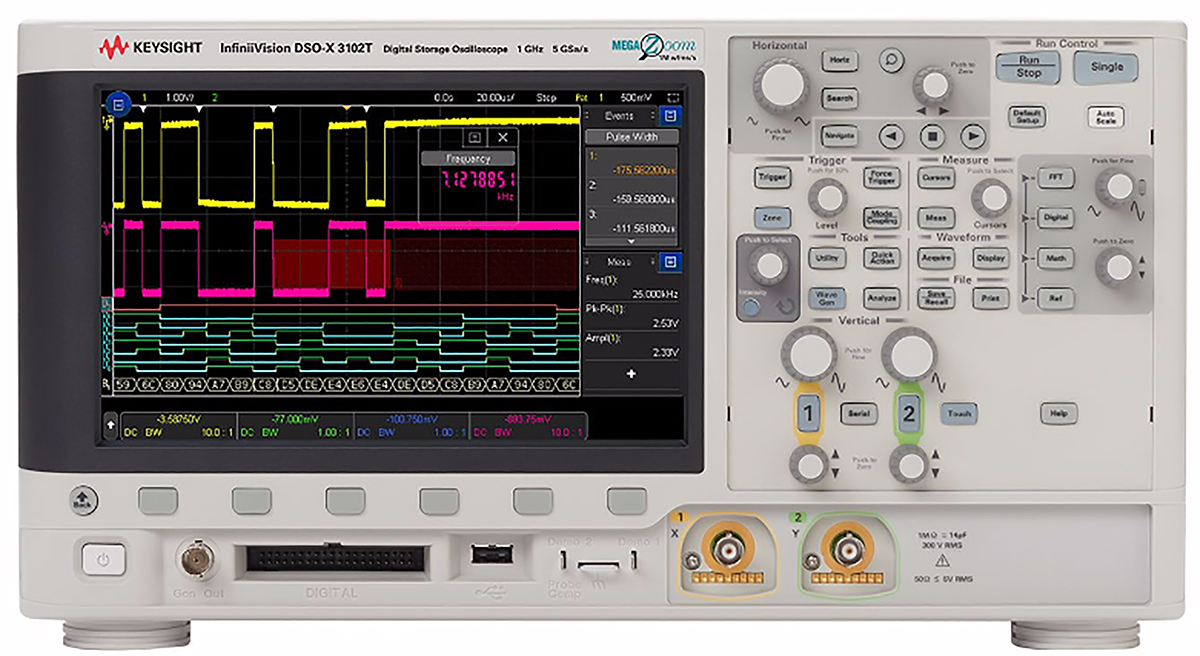 Keysight Technologies DSOX3104T InfiniiVision 3000T X Series, 1GHz Bench Oscilloscope, 4 Analogue Channels, 16 Digital