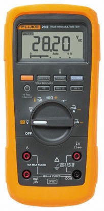 Fluke 28 Handheld Digital Multimeter, True RMS, 10A ac Max, 10A dc Max, 1000V ac Max - RS Calibrated