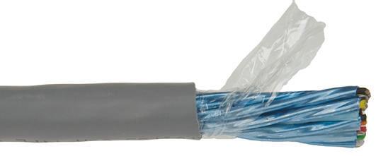 Alpha Wire Alpha Essentials Communication & Control Series Data Cable, 11 Pairs, 22 Cores, 0.35 mm², Screened, 22 AWG,