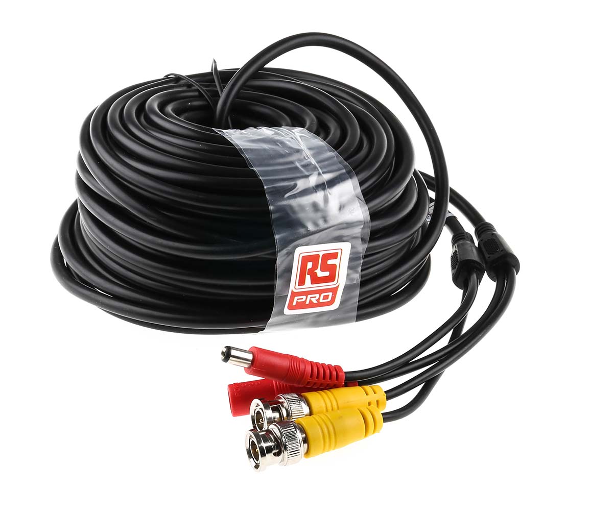 RS PRO 20m Cable CCTV Cable for use with CCTV Cameras, Recorders, DVRs, Monitors
