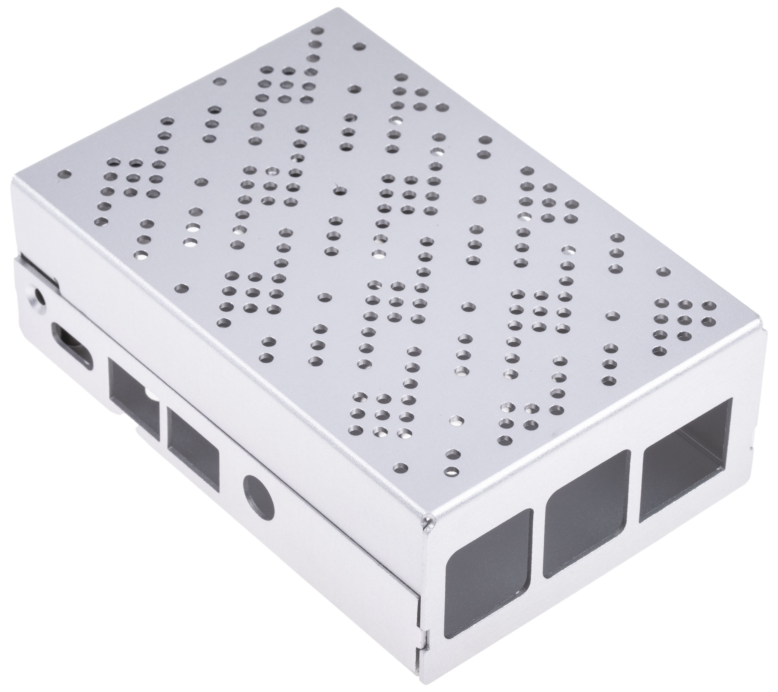Okdo Aluminium  Case for use with Raspberry Pi 4 Model in Grey