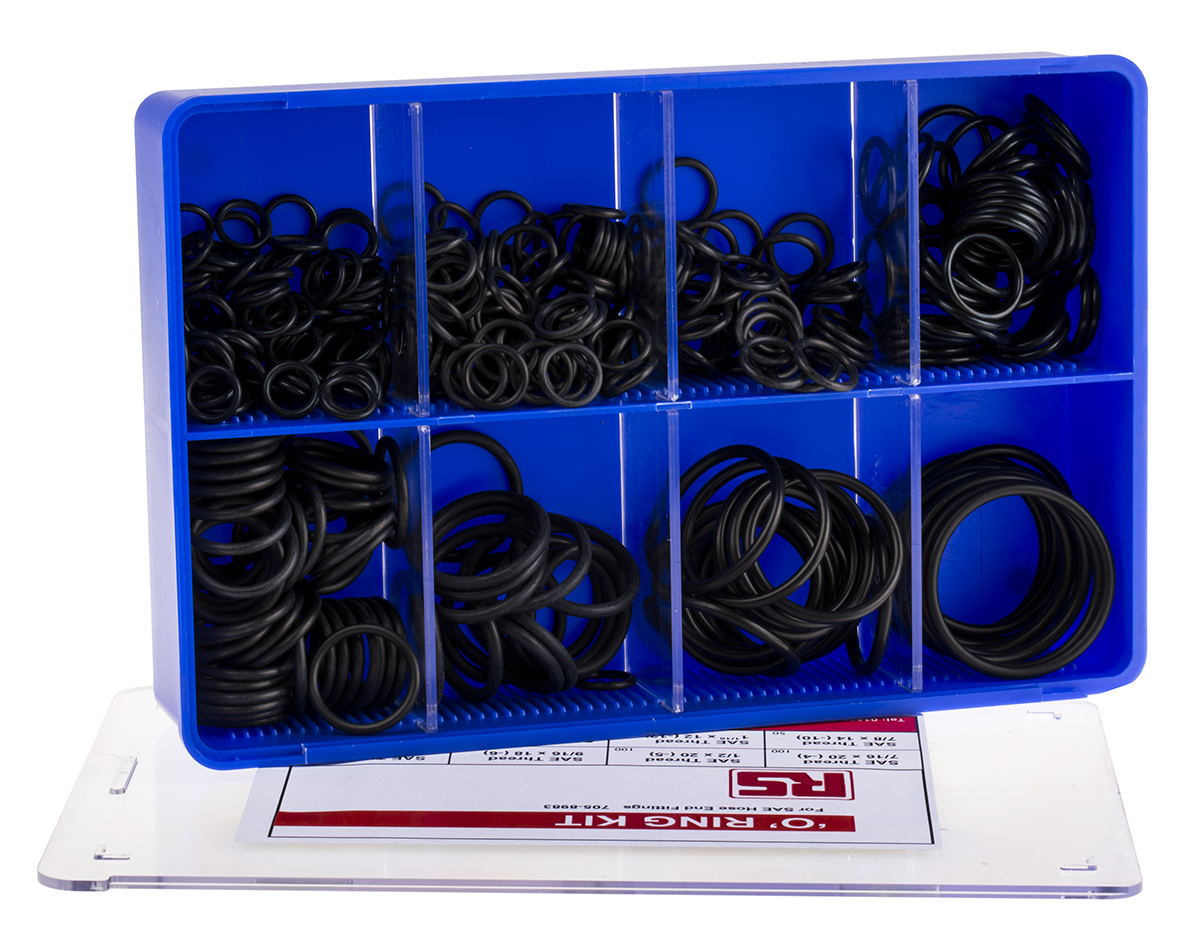RS PRO Imperial O-Ring Kit to suit SAE Flanges Hose & Fittings Nitrile, Kit Contents 415 Pieces