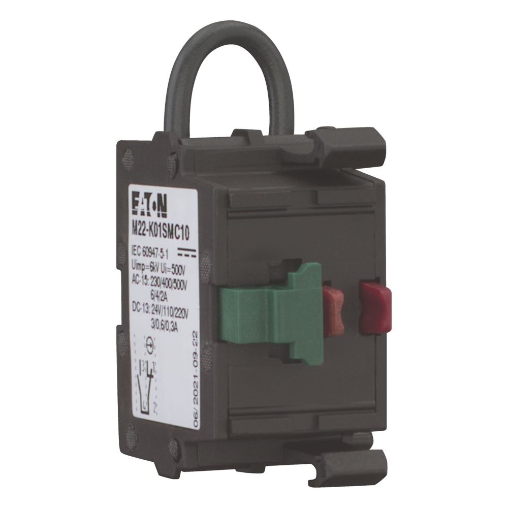 Eaton RMQ Titan M22 Series Contact Block for Use with M22 Series, 500V, 1NO + 1NC