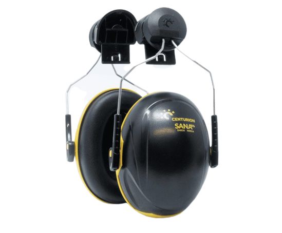 Centurion Safety SANA Ear Defender with Helmet Attachment, 30dB, Black, Yellow