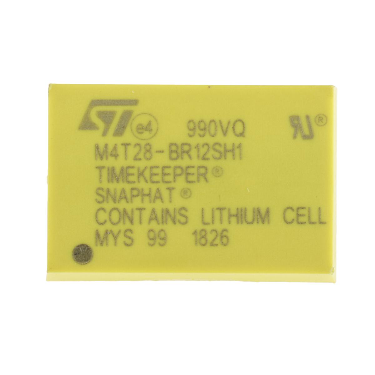 STMicroelectronics M4T28-BR12SH1, Battery Backup IC Lithium-CF, 2.8 V to 2.8 V Input, SNAPHAT 4-Pin