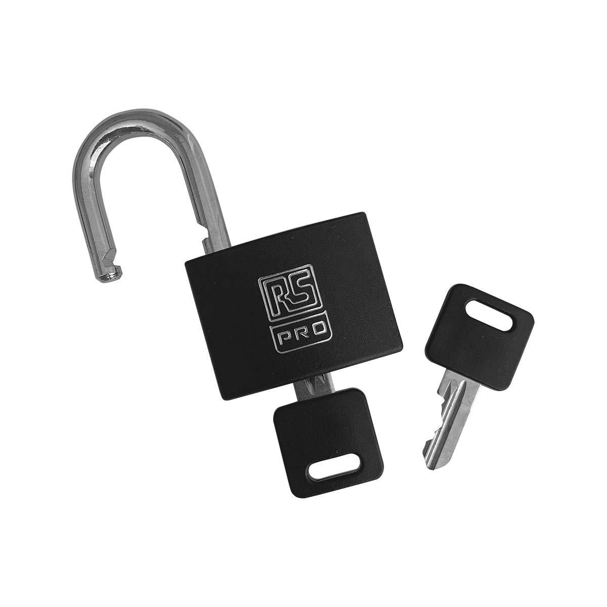 RS PRO Key Aluminium Padlock, 6mm Shackle, 43mm Body