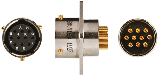 Amphenol Limited, 62GB, Nickel Iron Alloy 10 Way Box Mount MIL Spec Circular Connector Receptacle, Socket
