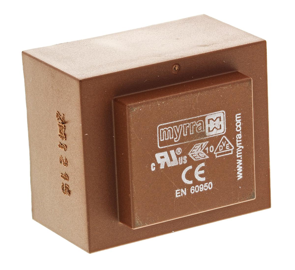 Myrra 6V ac 2 Output Through Hole PCB Transformer, 10VA