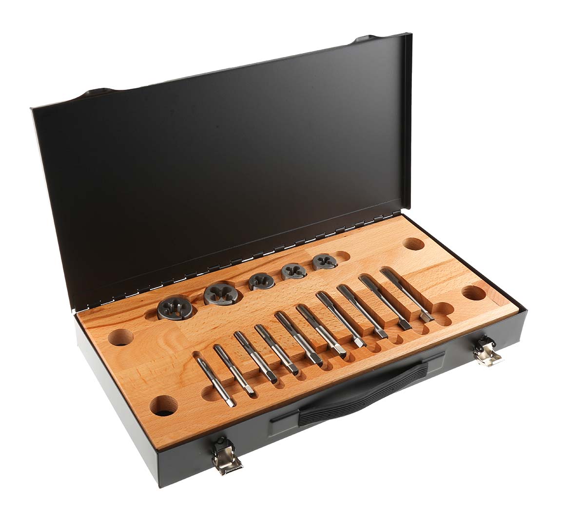 RS PRO 14-Piece HSS Thread Tap & Die Set, 1/4 in UNF - 1/2 in UNF Taps, 1/4 in UNF - 1/2 in UNF Dies