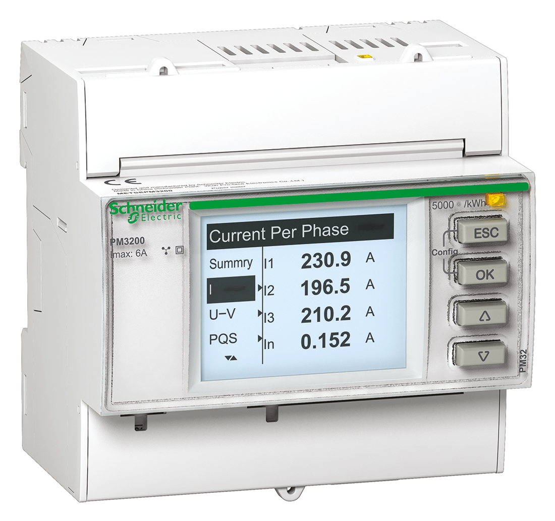 Schneider Electric 1, 3 Phase LCD Energy Meter