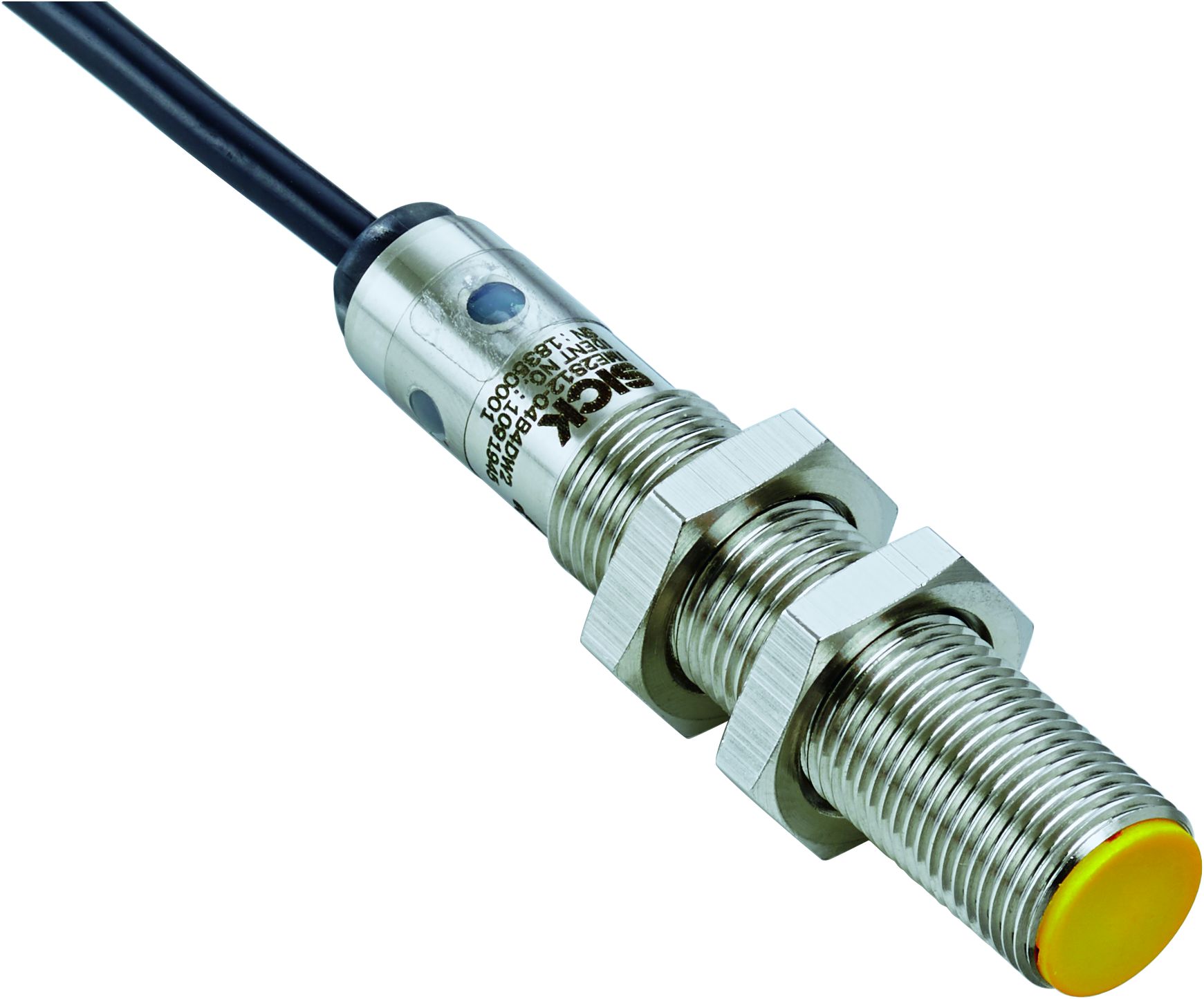 SICK IME2S Series Flush Inductive Non-Contact Safety Switch, 24V dc, Nickel Plated Brass Housing, 2NO, Cable