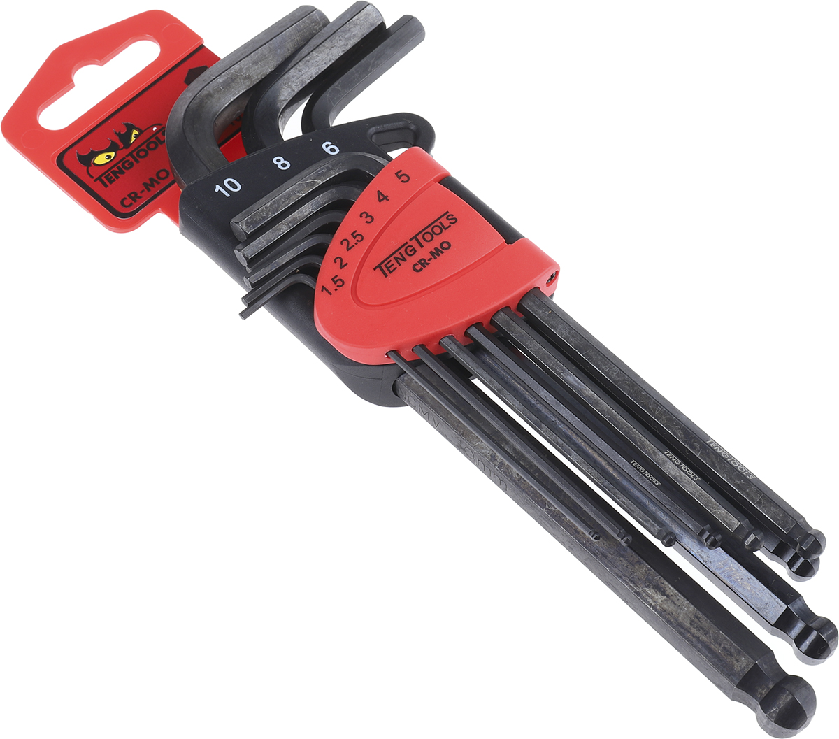 Teng Tools 9 piece L Shape Metric Hex Key Set, 1.5 → 10mm