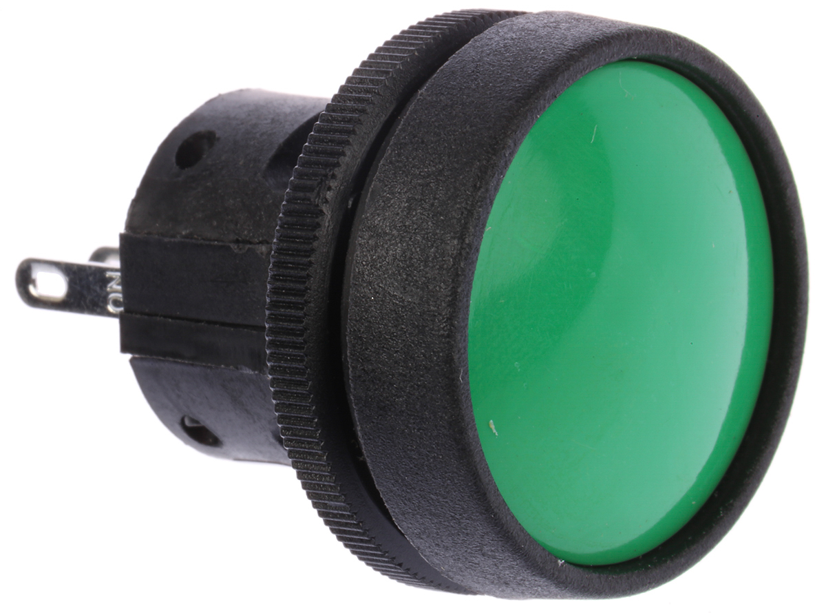 ITW Switches 76-91 Series Push Button Switch, Momentary, Panel Mount, 22.5mm Cutout, SPDT, Clear LED, 250V ac, IP67