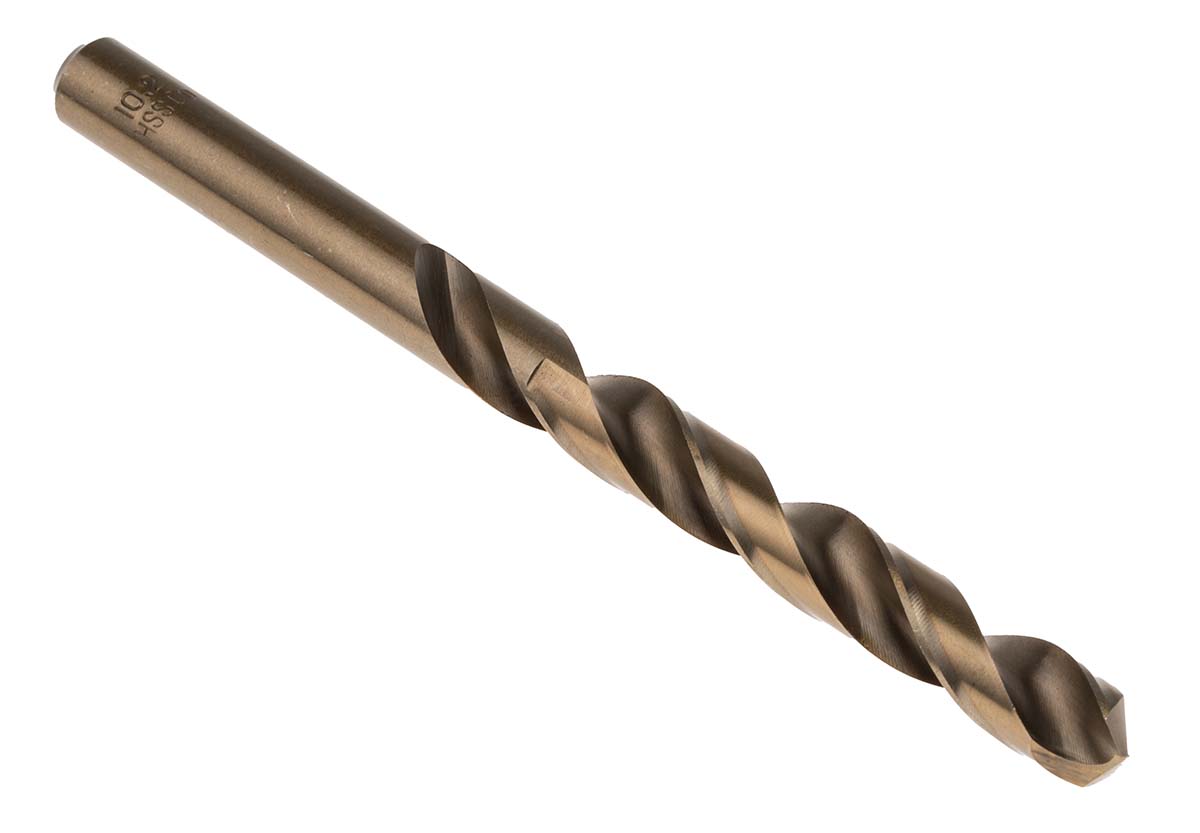 RS PRO HSCo Twist Drill Bit, 10.2mm Diameter, 133mm Overall