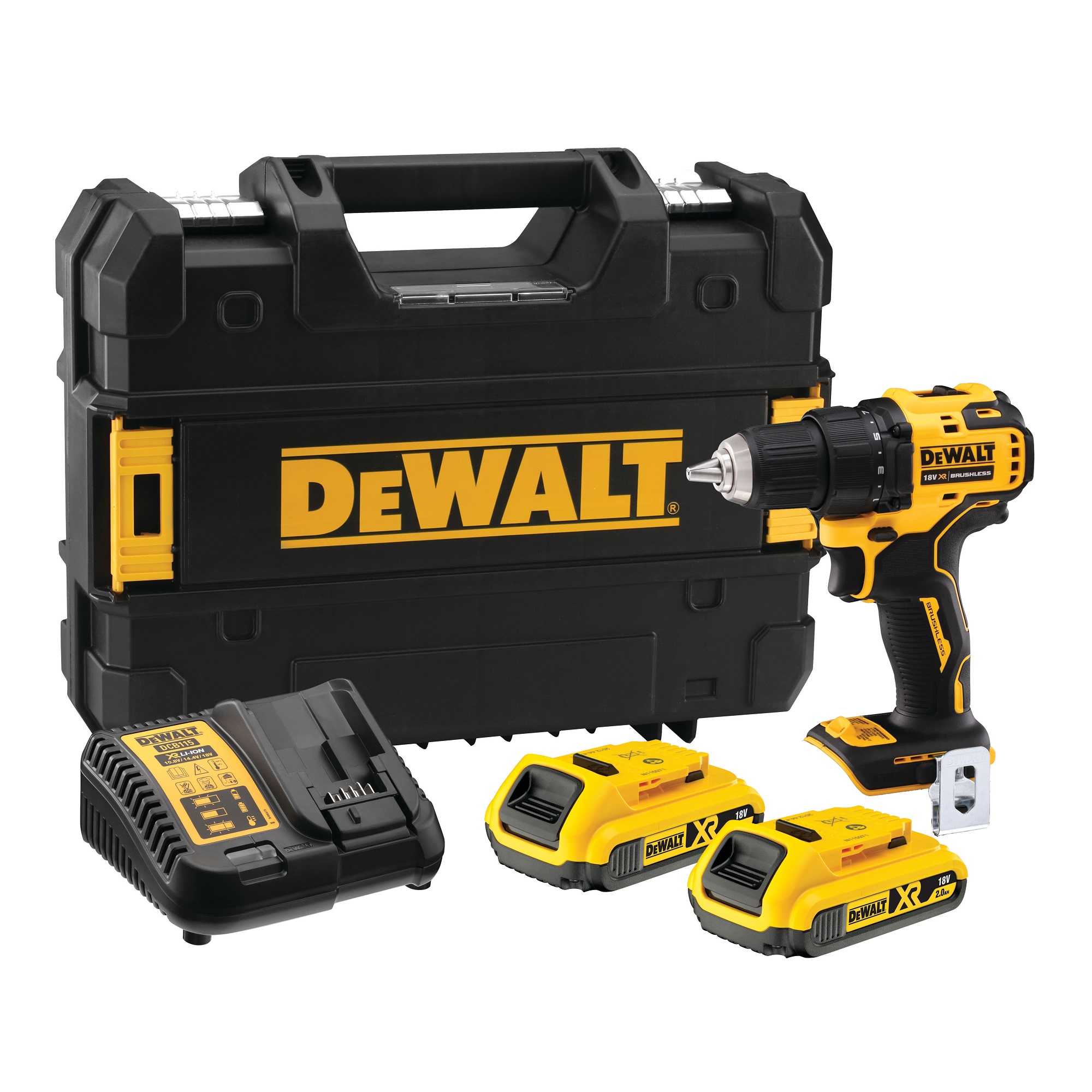 DeWALT DCD708D2T 18V Cordless Drill Driver Li-Ion, Euro Plug