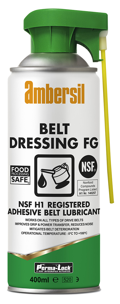 Ambersil Perma-Lock Belt Dressing FG Aerosol Lubricant 400 ml Aerosol,Food Safe