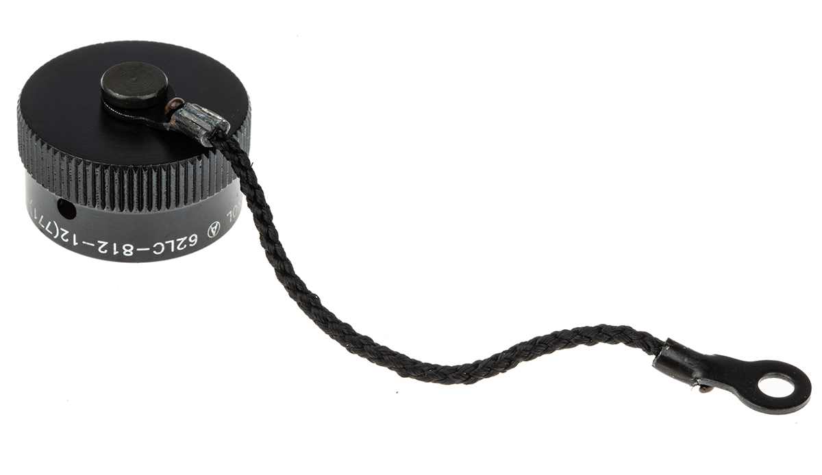 Amphenol Limited 62GB MIL-DTL-26482 Plug Dust Cap, Shell Size 12, with Zinc Cobalt Finish, Aluminium
