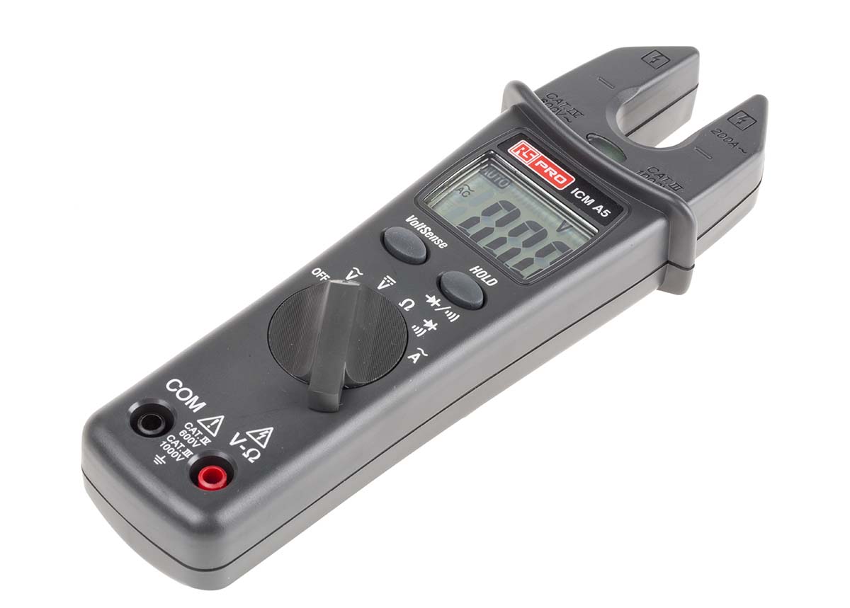 RS PRO ICMA5 Clamp Meter, Max Current 200A ac CAT III 1000V With RS Calibration
