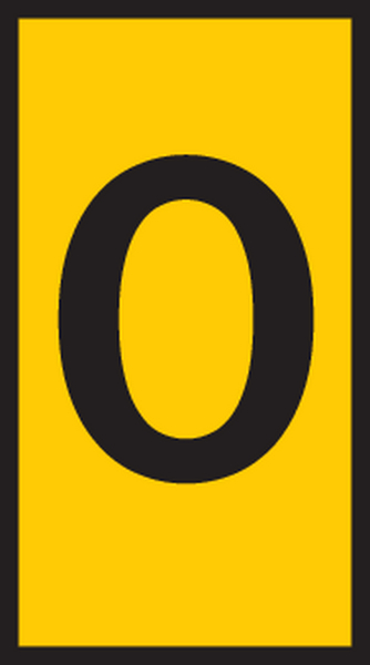 HellermannTyton WIC Snap On Cable Markers, Yellow, Pre-printed "O", 2 → 2.8mm Cable, for Cables and Wires,