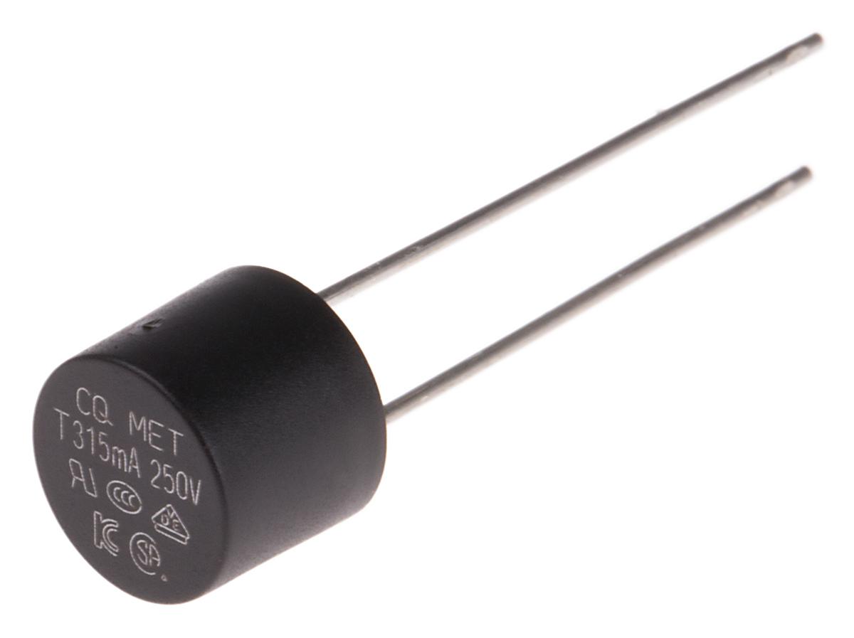 RS PRO PC Board Non Resettable Fuse, Radial 315mA, 250V