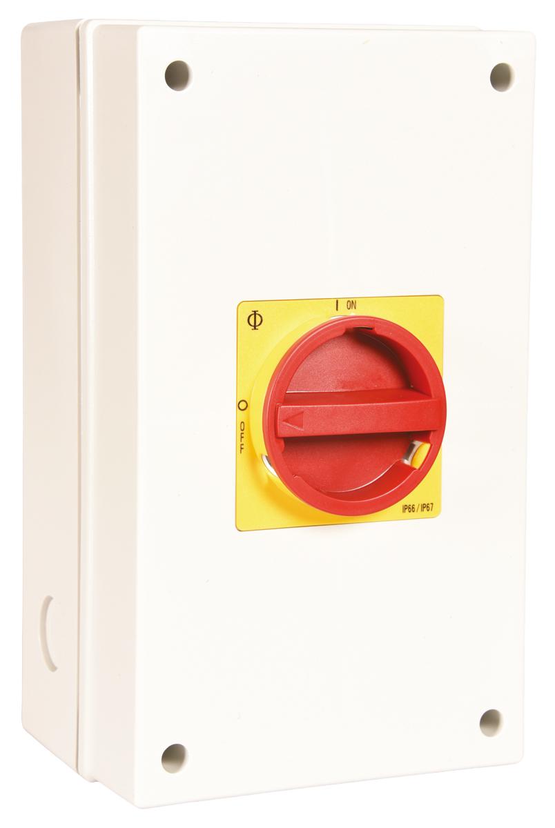 Kraus & Naimer 4P Pole Isolator Switch - 80A Maximum Current, 22kW Power Rating, IP66, IP67