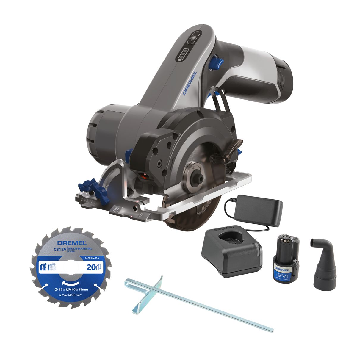 Dremel CS12V 85mm Cordless Circular Saw, 12V, BS 1362, BS 1363