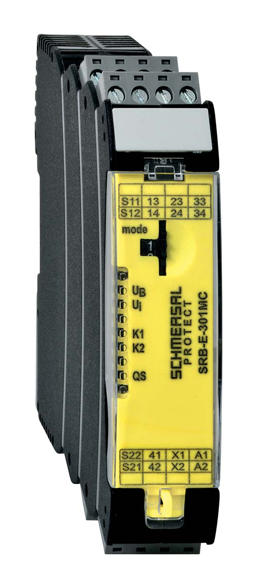 Schmersal SRB E 301MC 1 Auxiliary Contacts Safety Relay 24V ac/dc, Dual-Channel 3 Safety Contacts