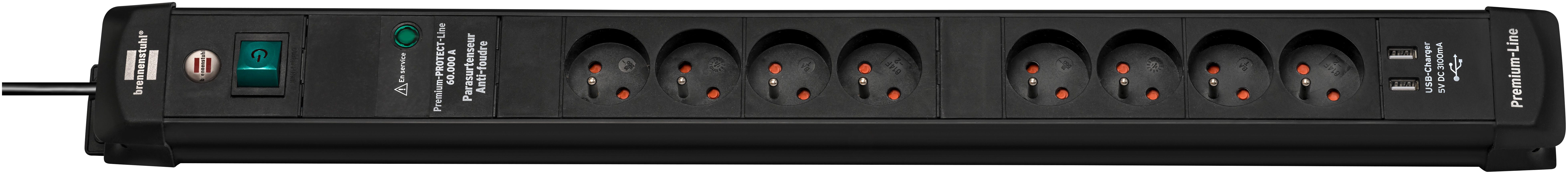 brennenstuhl 3m 8 Socket 2P+T Extension Lead, 230 V, IP20
