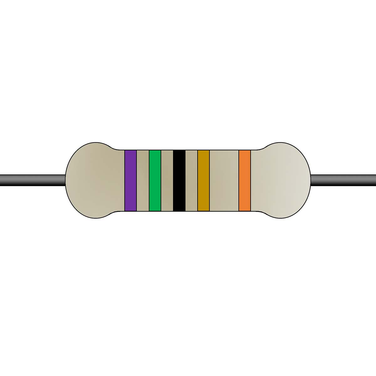 Yageo 75Ω Metal Film Fixed Resistor 0.6W ±1% MF0207FTE52-75R