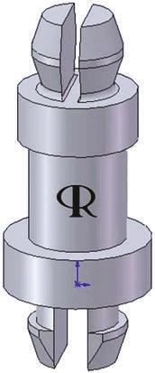 MSPS-4-01 , 6.4mm High Nylon PCB Post for 4mm PCB Hole, 4.6mm Base