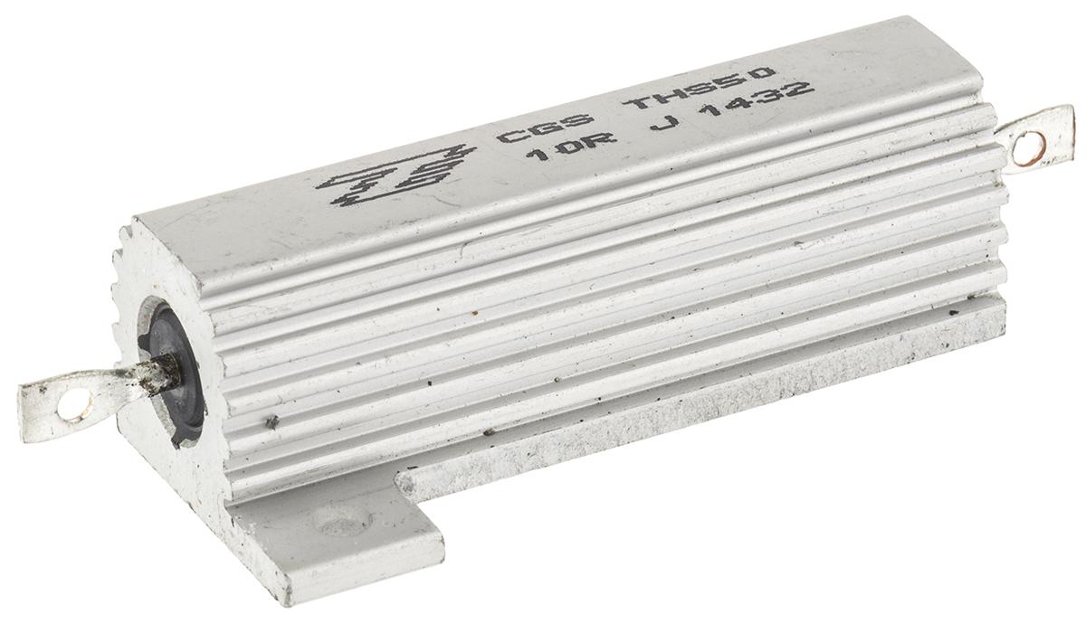 TE Connectivity, 10Ω 50W Wire Wound Chassis Mount Resistor THS5010RJ ±5%